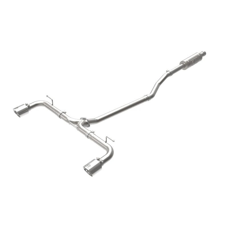 aFe Takeda 2.5 inch 304 stainless steel cat-back exhaust system with dual 4.5 inch polished tips for 2014-2018 Mazda 3.
