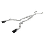 aFe Takeda 304 stainless steel cat-back exhaust system for Infiniti Q50 with dual 4.5 inch black tips