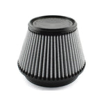 aFe Takeda Pro DRY S oil-free replacement air filter with grey synthetic media and black rubber flange.