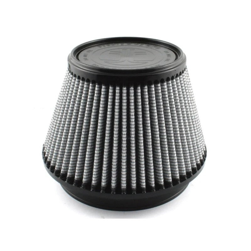 aFe Takeda Pro DRY S oil-free replacement air filter with grey synthetic media and black rubber flange.