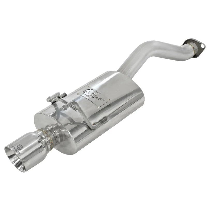 aFe Takeda 304 stainless steel axle-back exhaust system with polished tip and dual mufflers for Honda Civic