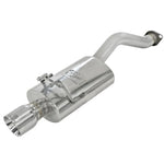 aFe Takeda 304 stainless steel axle-back exhaust system with polished tip and dual mufflers for Honda Civic