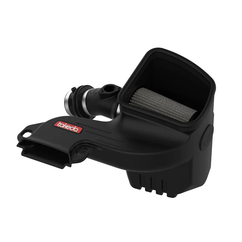 aFe Takeda Stage-2 cold air intake system with black XLPE housing and oil-free Pro DRY S filter for Mazda 3 2.5L