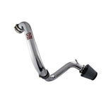aFe Takeda Stage-2 cold air intake with polished aluminum tubing and blue Pro DRY S air filter for 2006-2011 Honda Civic.