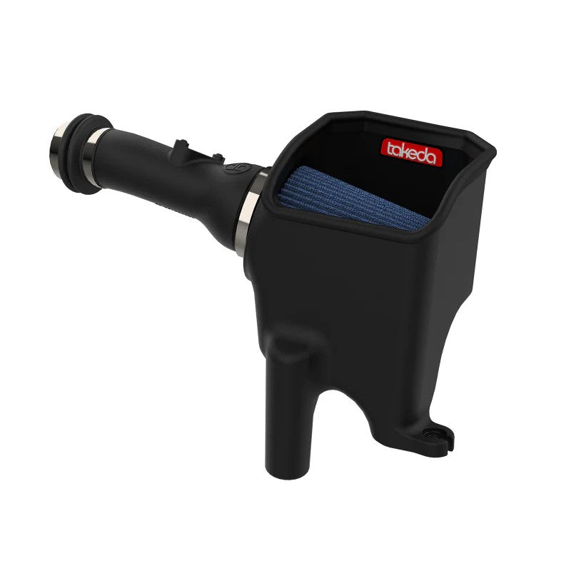 aFe Takeda Stage-2 cold air intake with black XLPE housing and 5-layer Pro 5R oiled filter for 2016-2021 Honda Civic.