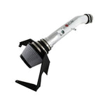 aFe Takeda Stage-2 cold air intake with polished aluminum tubing and a Pro DRY S oil-free air filter.