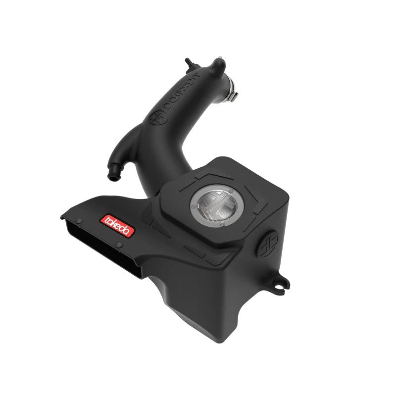 aFe Takeda Momentum cold air intake system with black XLPE housing and oil-free Pro DRY S filter for Hyundai Veloster N