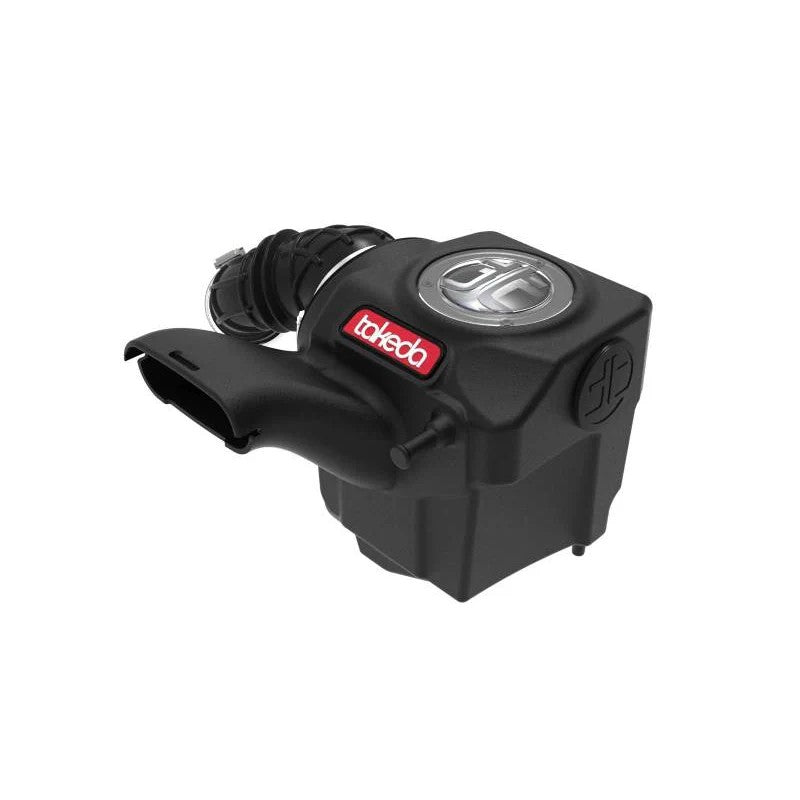 aFe Takeda Momentum Pro 5R cold air intake system with sealed black XLPE housing and blue oiled air filter.