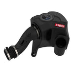 aFe Takeda Momentum Pro 5R cold air intake system with sealed black housing and clear filter inspection window.
