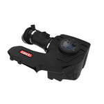 aFe Takeda Momentum Pro 5R cold air intake featuring black XLPE housing, clear sight window, and blue conical air filter.
