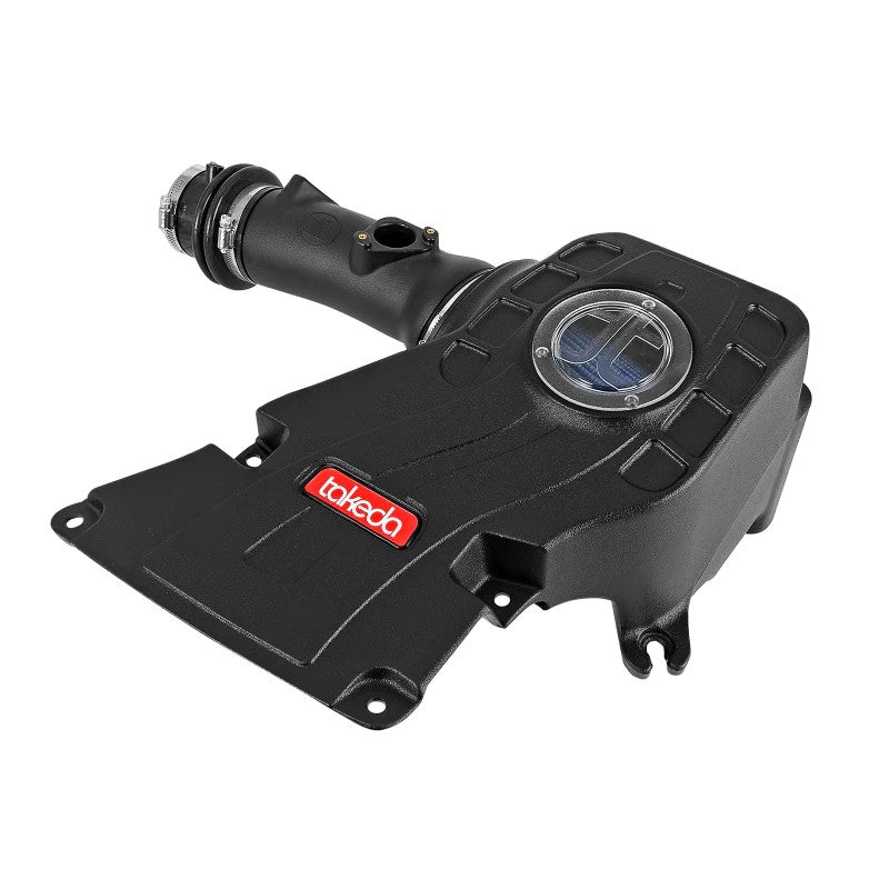 aFe Takeda Momentum PRO 5R cold air intake system featuring a black roto-molded housing with a clear sight window.