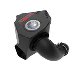 aFe Takeda Momentum Pro 5R cold air intake with black XLPE sealed housing, clear sight window, and blue oiled air filter.