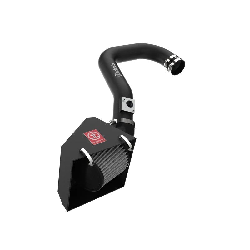 aFe Takeda Rapid Induction cold air intake with wrinkle-black aluminum tube and 5-inch Pro DRY S oil-free air filter.