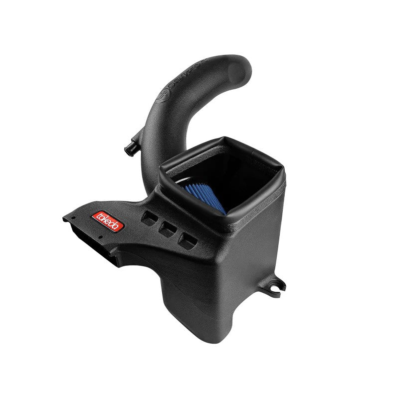 aFe Takeda Stage-2 cold air intake system with black XLPE housing and blue Pro 5R oiled air filter for Hyundai/Kia 1.6L