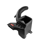 aFe Takeda Stage-2 cold air intake with black XLPE housing, intake tube, and Pro DRY S oil-free air filter
