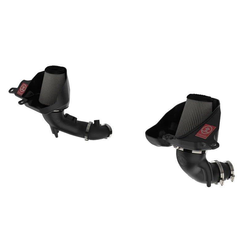 aFe Takeda Stage-2 Pro Dry S cold air intake with black XLPE housings and dyno-tuned tubes for Infiniti Q50/Q60.