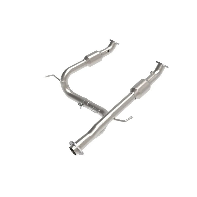 aFe Twisted Steel 409 stainless steel mandrel-bent Y-pipe with catalytic converters for 2005-2015 Toyota Tacoma V6-4.0L