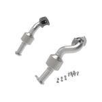 aFe Twisted Steel 409 stainless steel down pipe with high-flow catalytic converters for Toyota Tacoma