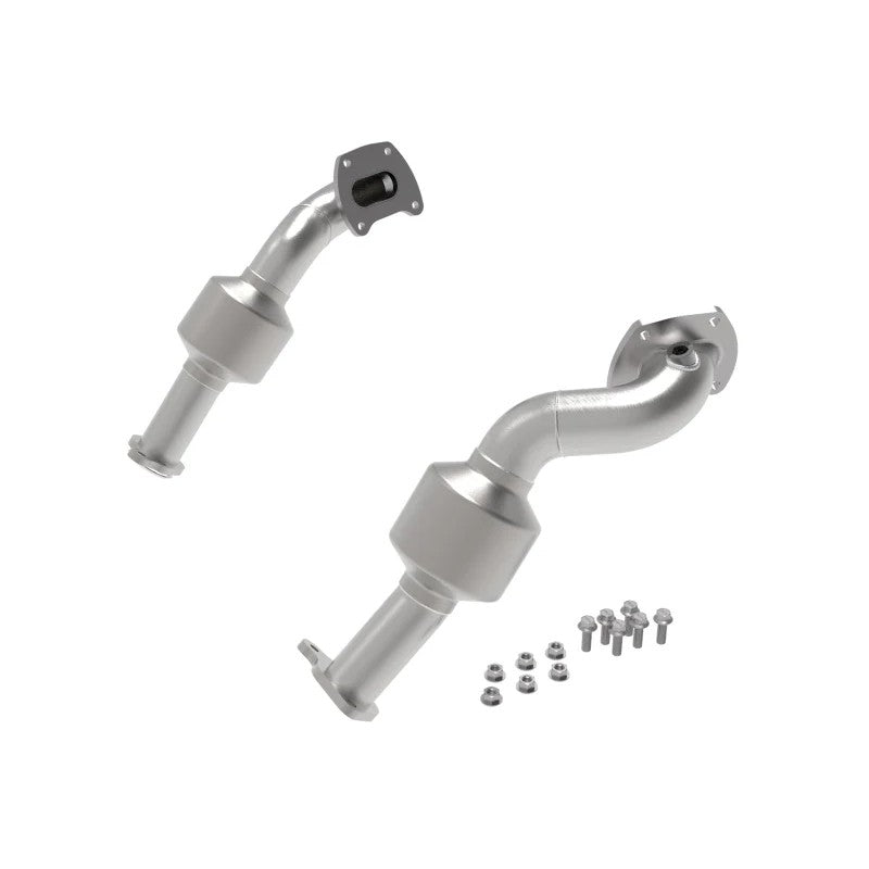 aFe Twisted Steel 409 stainless steel down pipe with high-flow catalytic converters for Toyota Tacoma