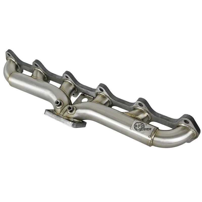 aFe Twisted Steel brushed 304 stainless steel T3 turbo manifold for 1998-2002 Dodge Ram 5.9L diesel trucks