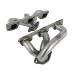 aFe Power Twisted Steel 409 stainless steel headers for Jeep Wrangler JK V6-3.8L with mitered collectors and flanges.