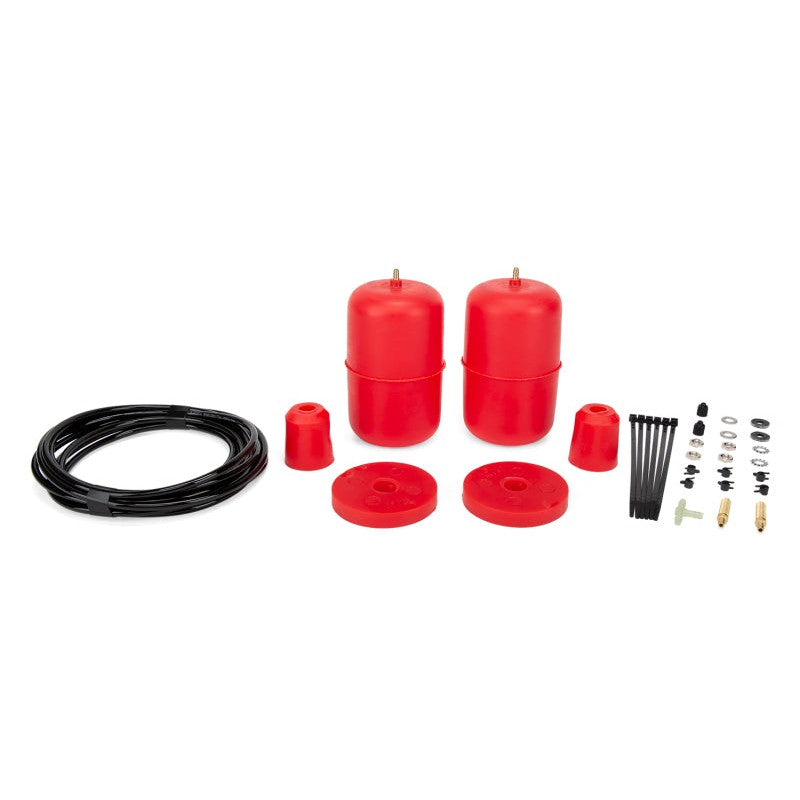 Air Lift 1000 series red polyurethane air springs and installation hardware for 2006-2018 Toyota RAV4.