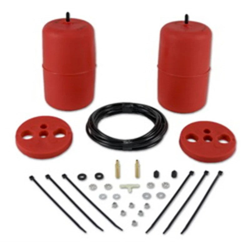 Air Lift 1000 polyurethane air spring cylinders with air line tubing and installation hardware for Toyota Sienna.