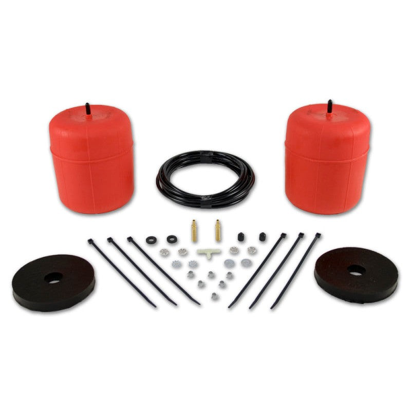 Air Lift 1000 series red polyurethane air helper springs with air lines and hardware for 2003-2014 Toyota 4Runner and FJ Cruiser.