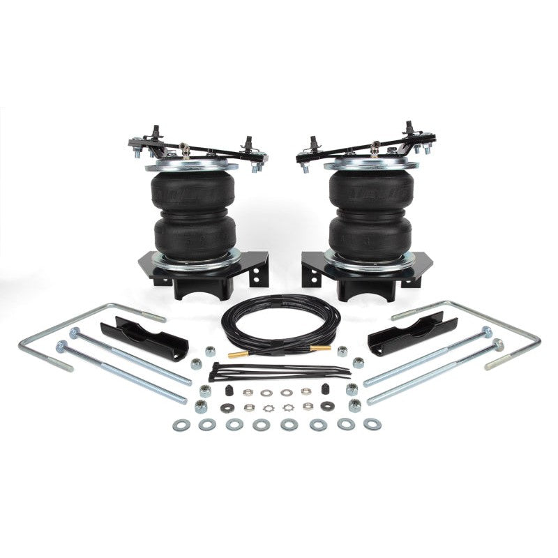 Air Lift LoadLifter 5000 air spring kit components including heavy-duty bellows and brackets for 2020-2022 Ford Super Duty.