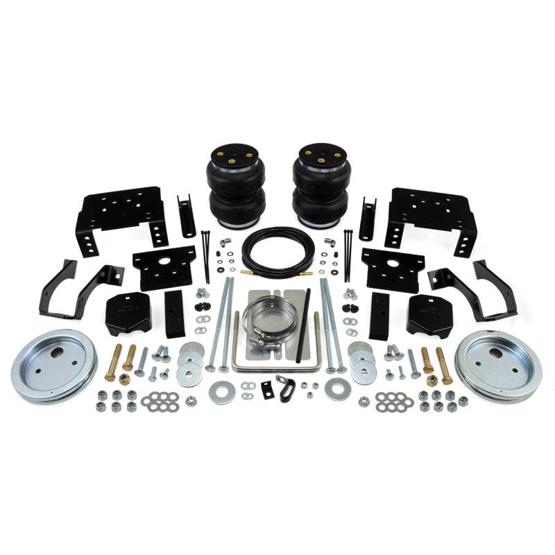 Air Lift LoadLifter 5000 air spring kit featuring two heavy-duty bellows, mounting brackets, and installation hardware.