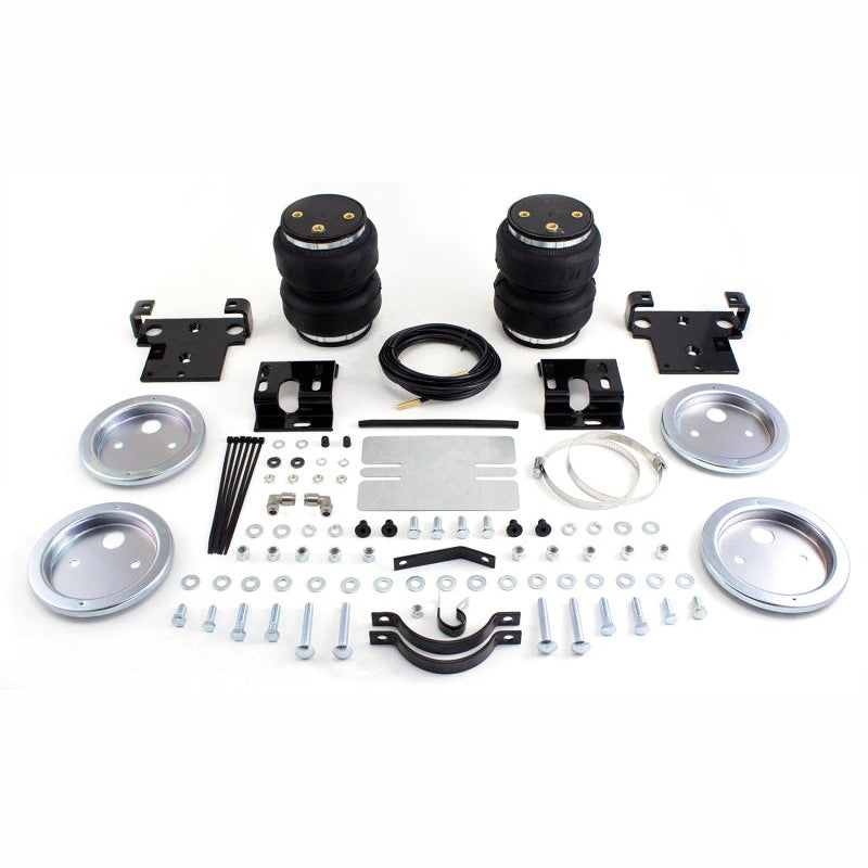 Air Lift LoadLifter 5000 air spring kit with 2-ply reinforced bellows, roll plates, and mounting hardware for GM HD trucks.