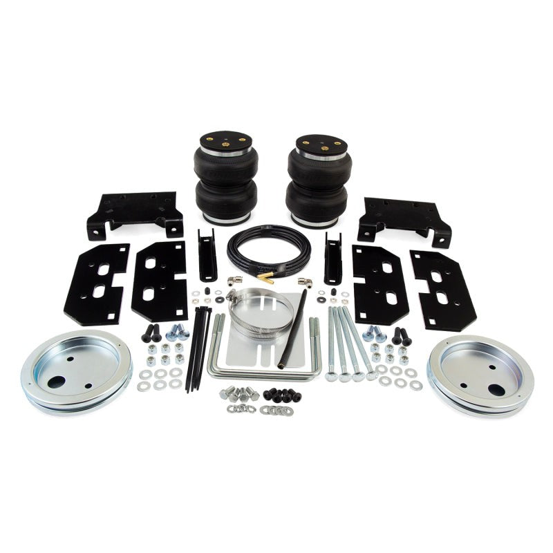 Air Lift LoadLifter 5000 air spring kit with bellows, steel roll plates, and mounting hardware for Ram 2500/3500.
