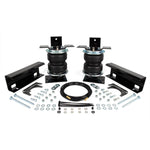 Air Lift LoadLifter 5000 air spring kit featuring 2-ply springs, protective roll plates, and side-mount brackets.