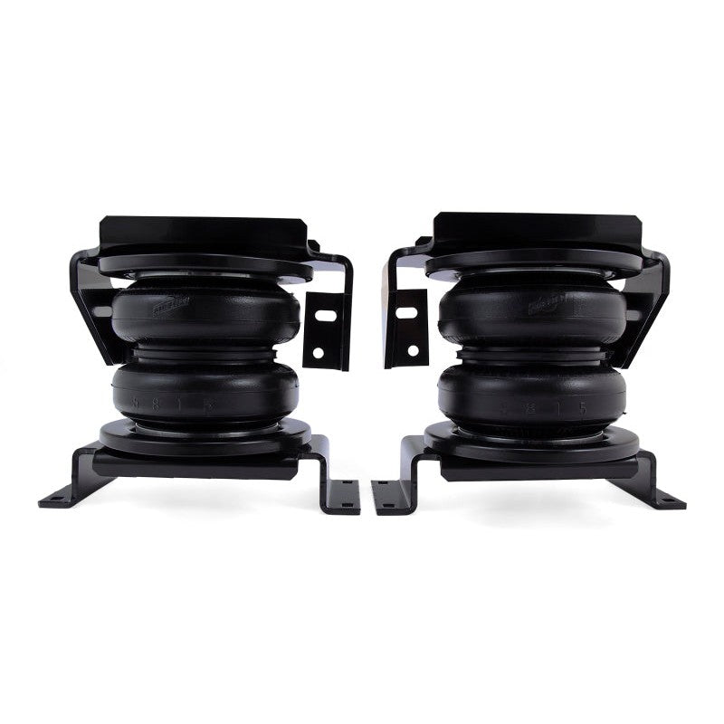 Air Lift 57345 LoadLifter 5000 rear air spring kit featuring heavy-duty bellows, steel brackets, and air lines.