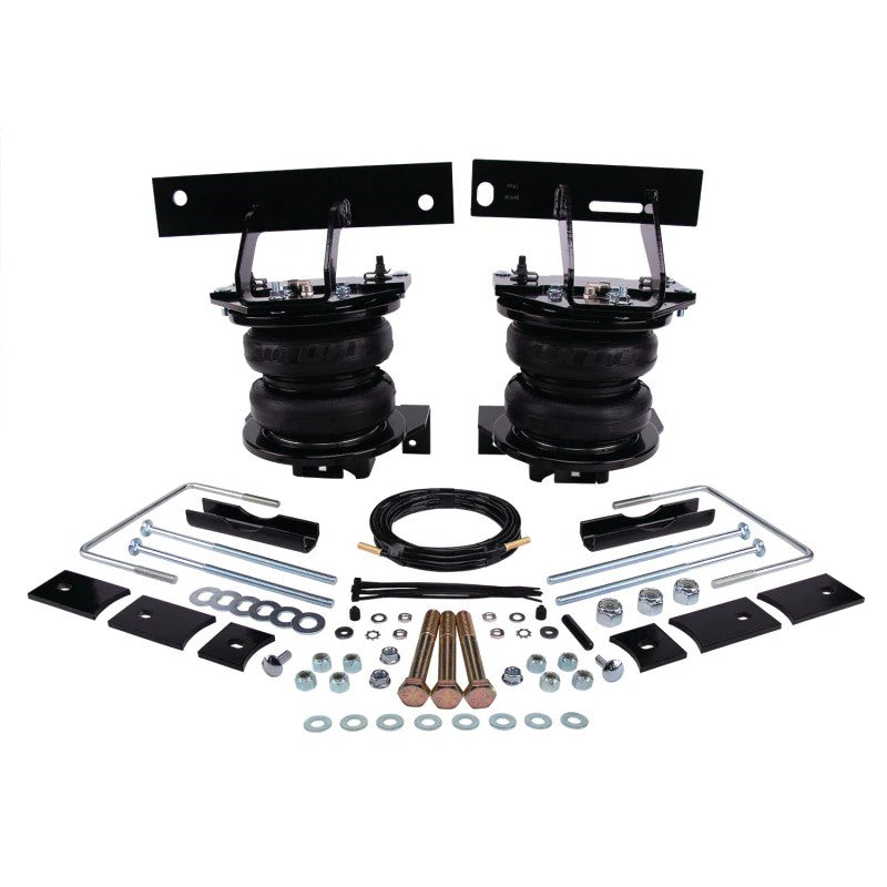 Air Lift LoadLifter 7500 XL Ultimate air springs with internal jounce bumpers and brackets for Ford Super Duty SRW.