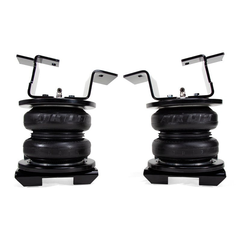 Air Lift LoadLifter 7500 XL Ultimate air spring kit showing 7-inch bellows, internal jounce bumpers, and mounting hardware.