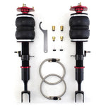 Air Lift Performance front suspension kit featuring double-bellows air springs and adjustable monotube shocks