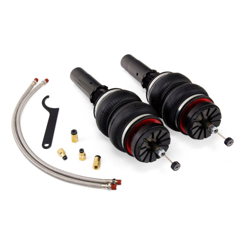 Air Lift Performance 75558 front air suspension kit featuring 2B6 double-bellows springs and adjustable monotube dampers.