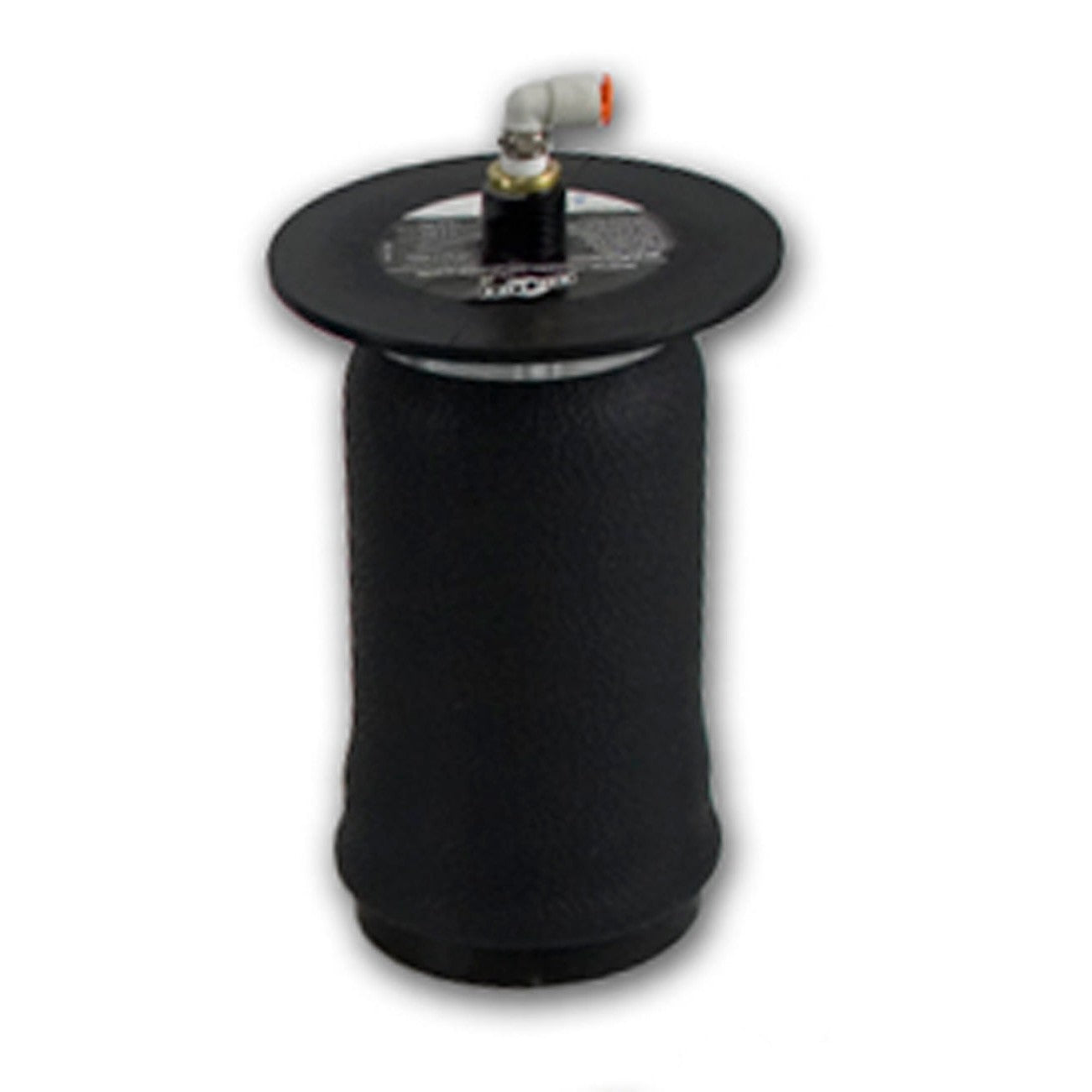 Air Lift 50266 sleeve-type replacement air spring with reinforced black rubber bellows and Zytel endcaps.