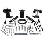 Air Lift SlamAir helper spring kit including air bellows, mounting brackets, air lines, and installation hardware.