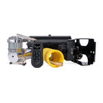 Air Lift WirelessAir EZ Mount kit featuring a black 2-gallon steel tank, 444c compressor, and dual-path manifold.