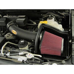 Airaid Cold Air Dam intake system with black intake tube and red dry synthetic air filter for 6.2L Ford F-150.