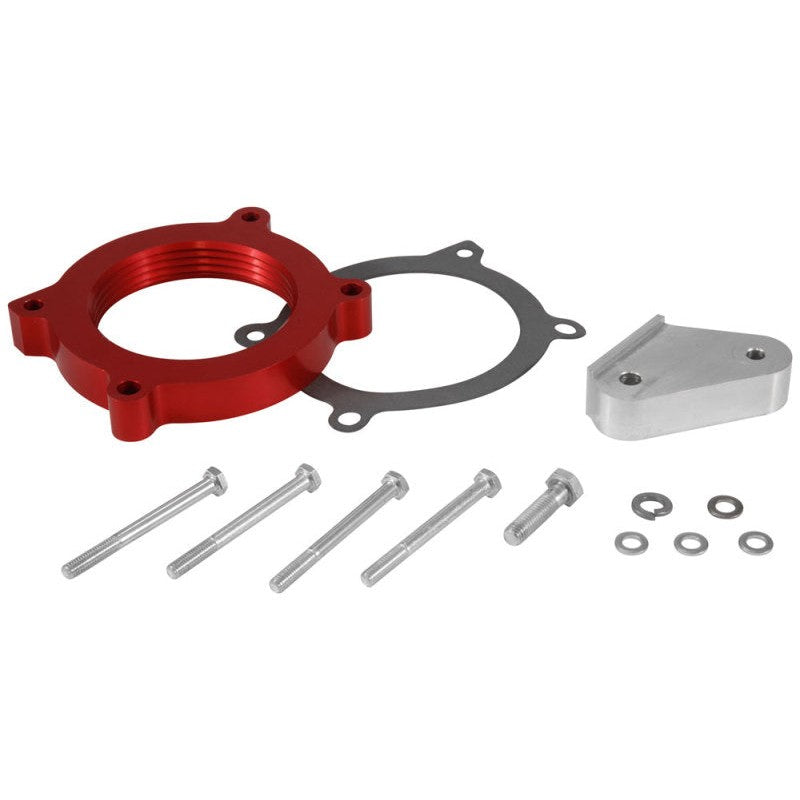 Airaid PowerAid throttle body spacer with patented Helix Bore interior for GM V8-6.2L engines.