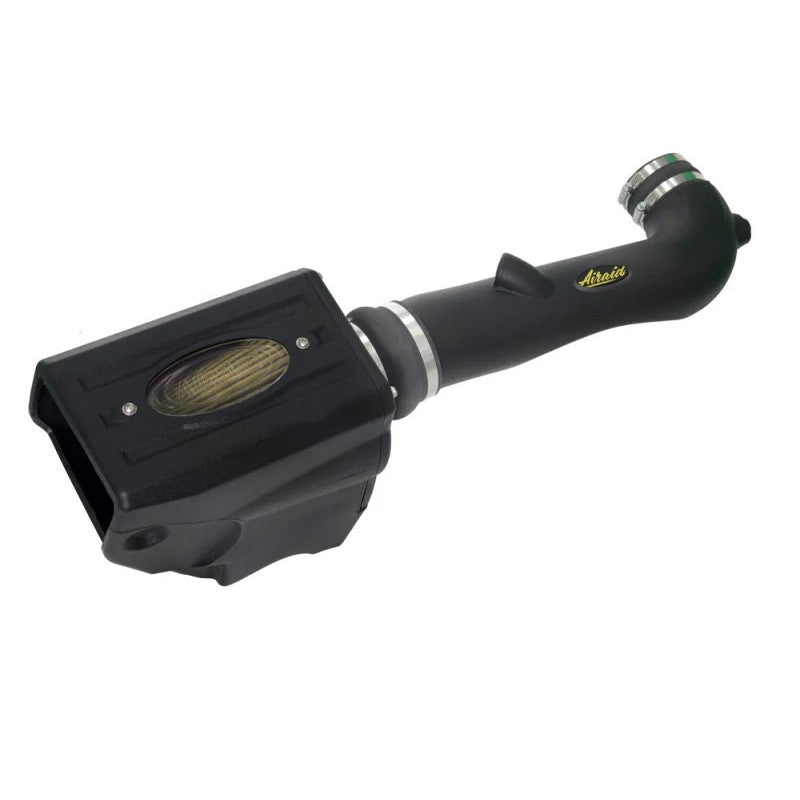 Airaid performance cold air intake kit with a black roto-molded air box and HDPE tube for 3.6L Jeep engines
