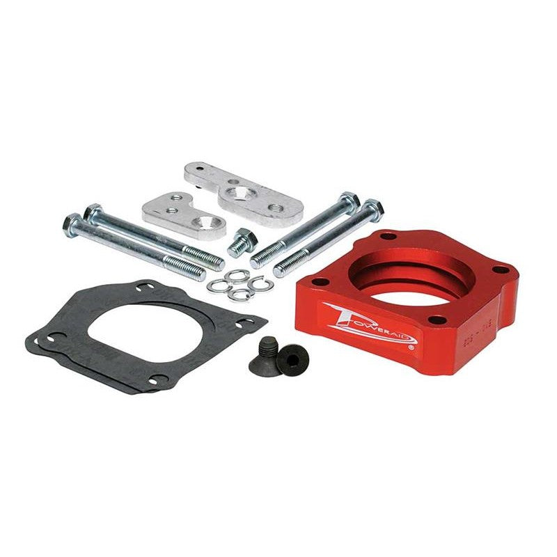 Airaid PowerAid throttle body spacer for 1995-2002 Toyota 3.4L engines with helix bore interior.