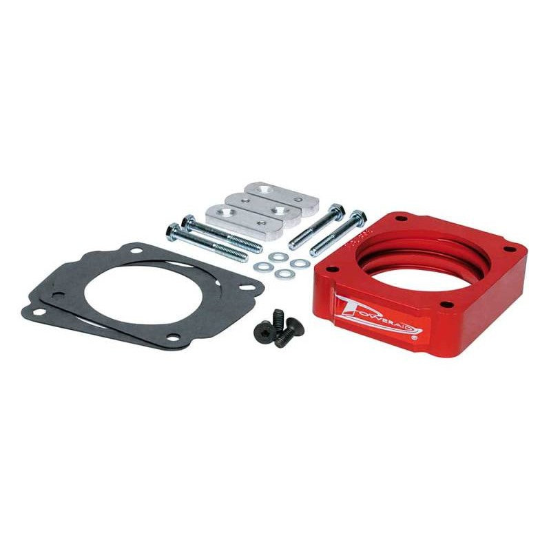 Airaid PowerAid throttle body spacer with Helix Bore design for 1997-2004 Ford and Lincoln 5.4L engines.