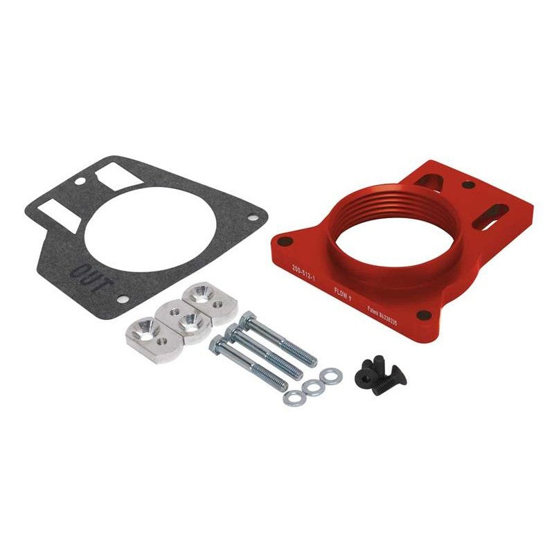 Airaid PowerAid throttle body spacer with patented Helix Bore internal design for 1999-2007 GM 6.0L engines.