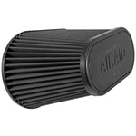 Airaid 722-128 cylindrical replacement air filter with red multi-layer media and black mounting flange.