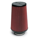 AIRAID 700-420 red conical universal air filter with 3.5 inch flange and black rubber base and top caps
