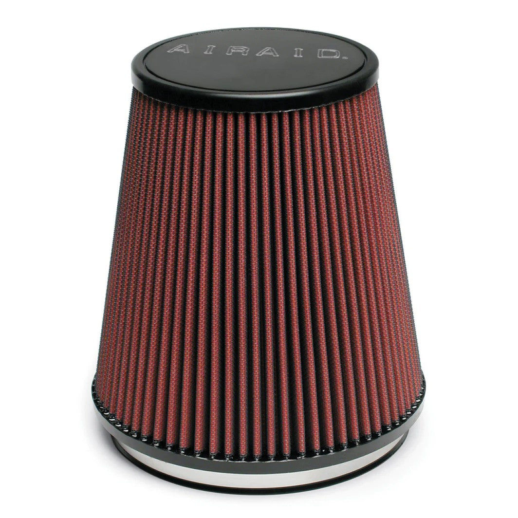 AIRAID 700-462 Premium tapered cone air filter featuring a 6-inch flange and chrome top cap.